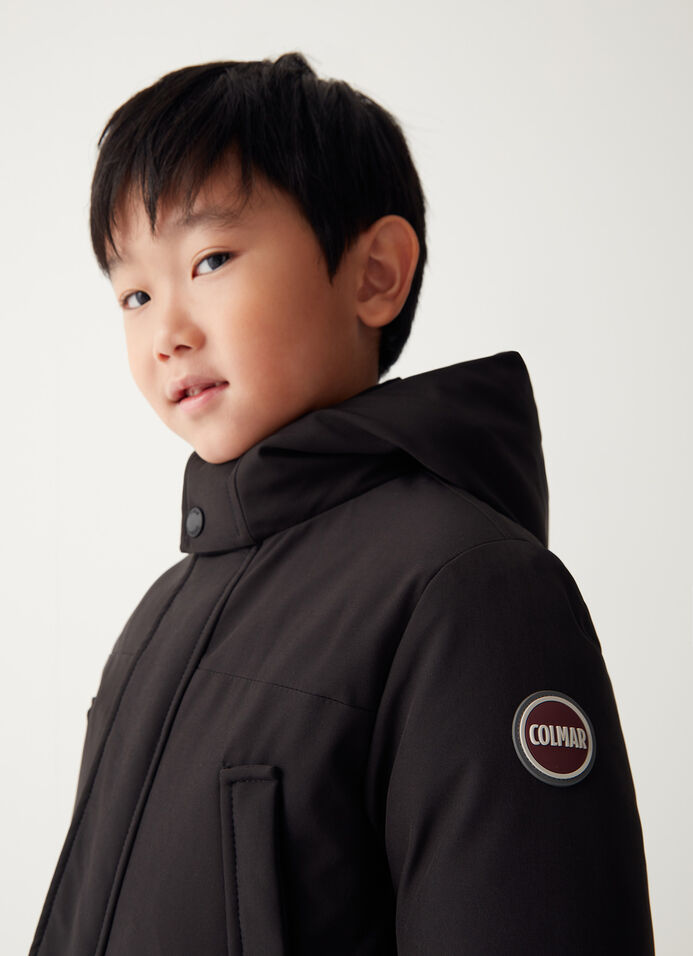 Multipocket down jacket in stretch softshell Colmar