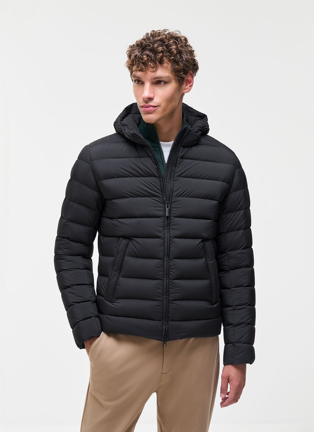 Hooded down jacket image number 1