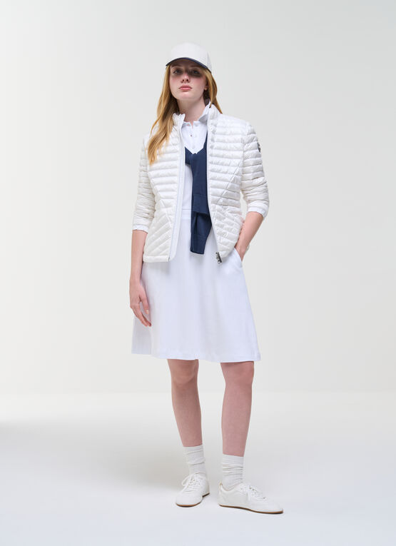 Light down jacket with flared hem