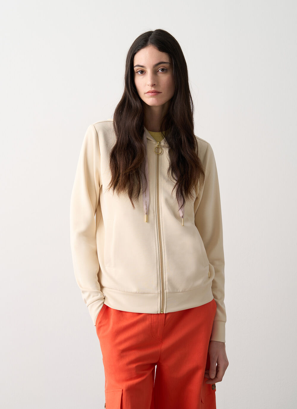 Felpa con zip e cappuccio image number 0