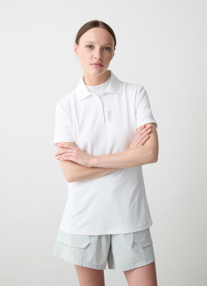 Technical piqué polo-shirt image number 1