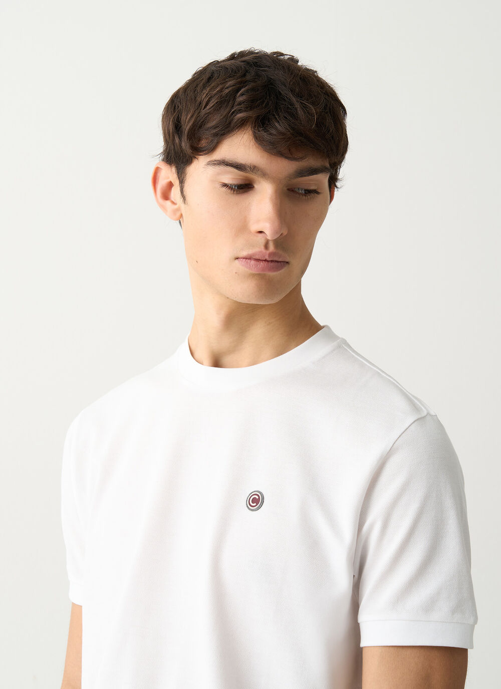 Piqu&eacute; T-shirt with slits image number 1