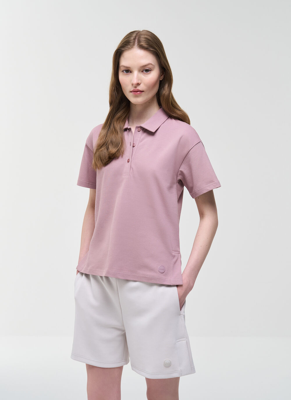 Piqu&eacute; polo shirt with slits image number 0