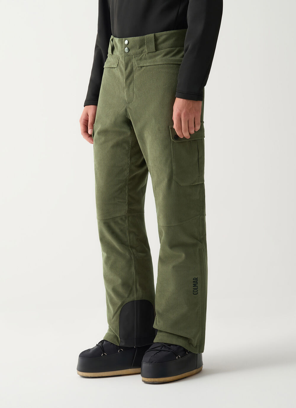 Padded corduroy ski pants image number 1
