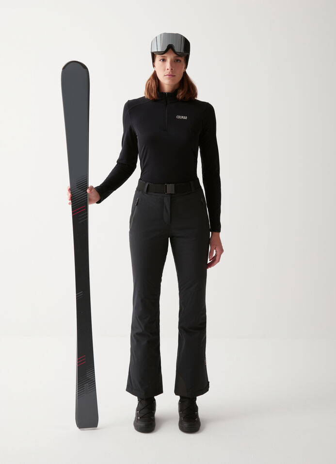 Ensemble de sous-vêtements thermiques femme - Noir - Manches longues - Ski