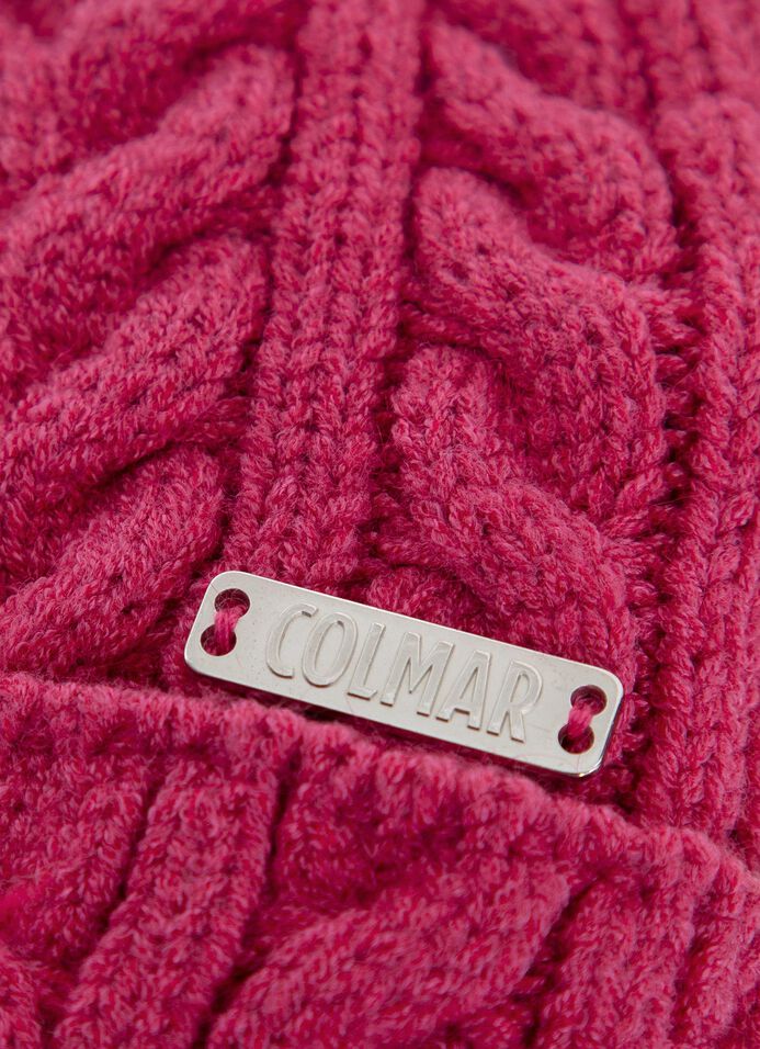 Braided girl's hat with pompom image number 4