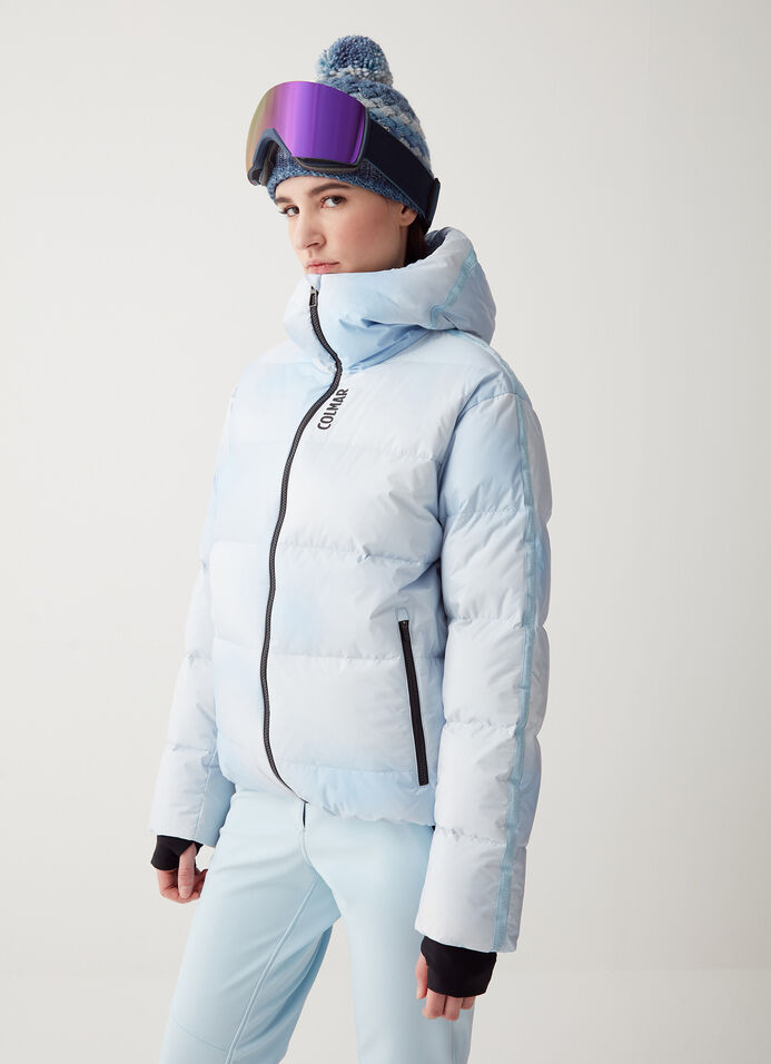 Ski jacket in printed rip-stop