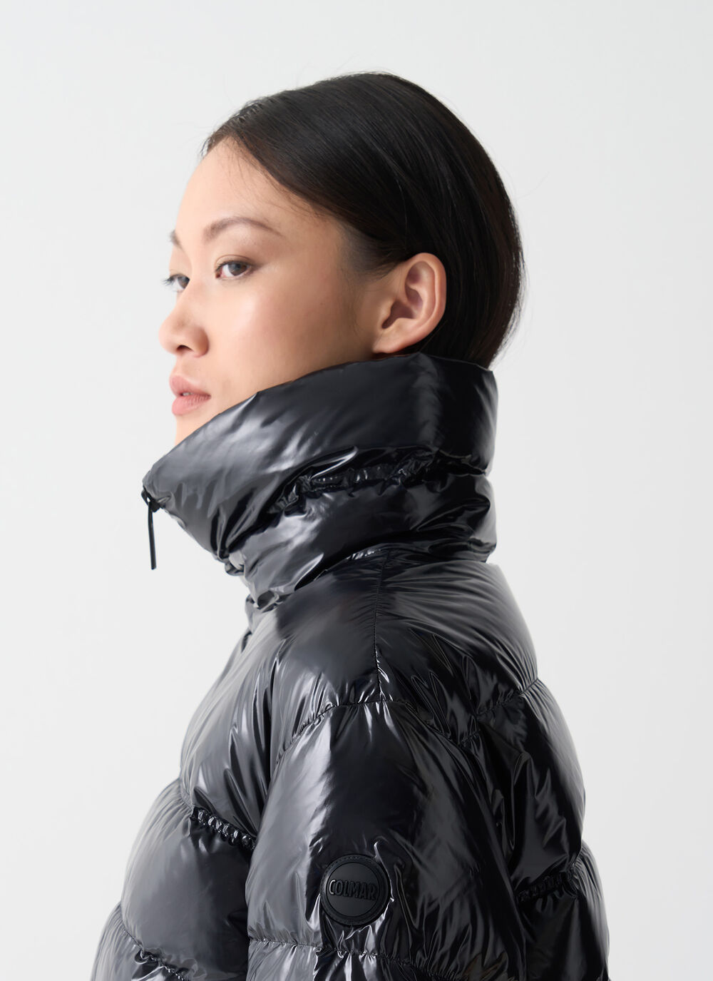 Glossy down jacket with high collar image number 2