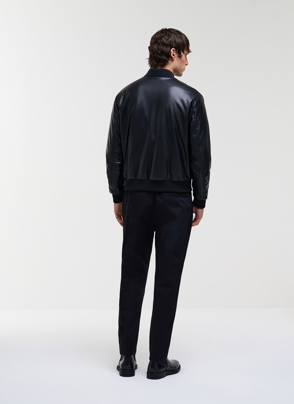 Faux leather bomber jacket image number 3