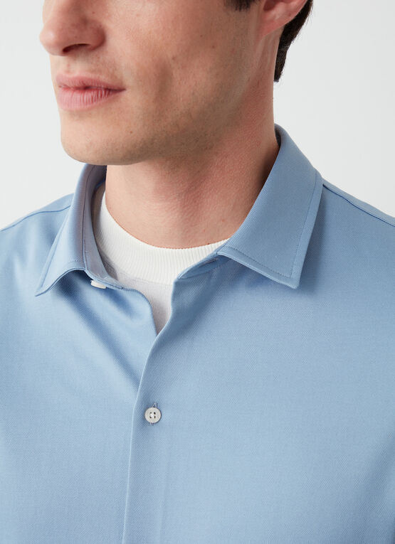 Short-sleeved piqué shirt