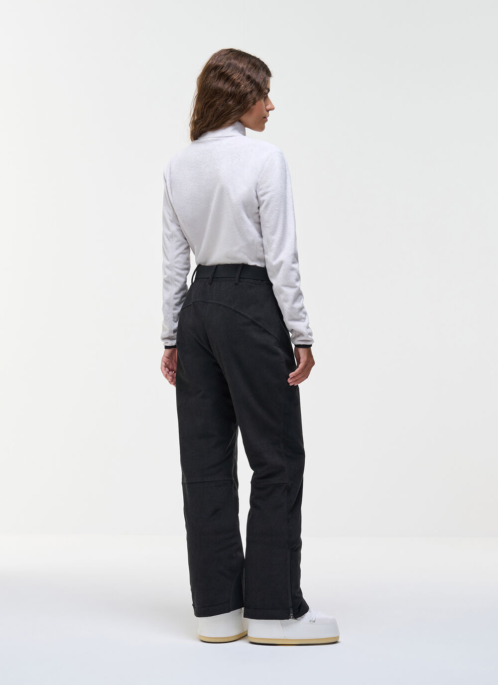 Padded corduroy ski trousers
