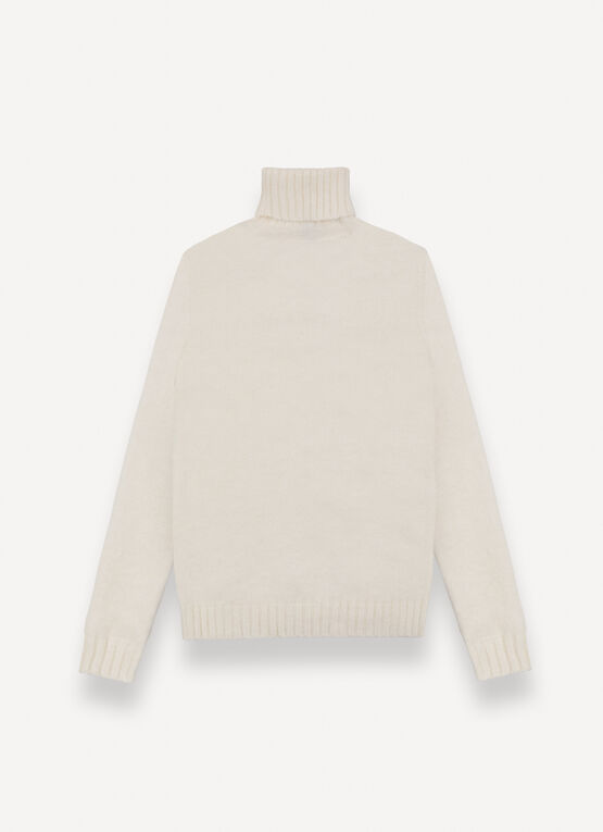 Mohair-blend polo-neck