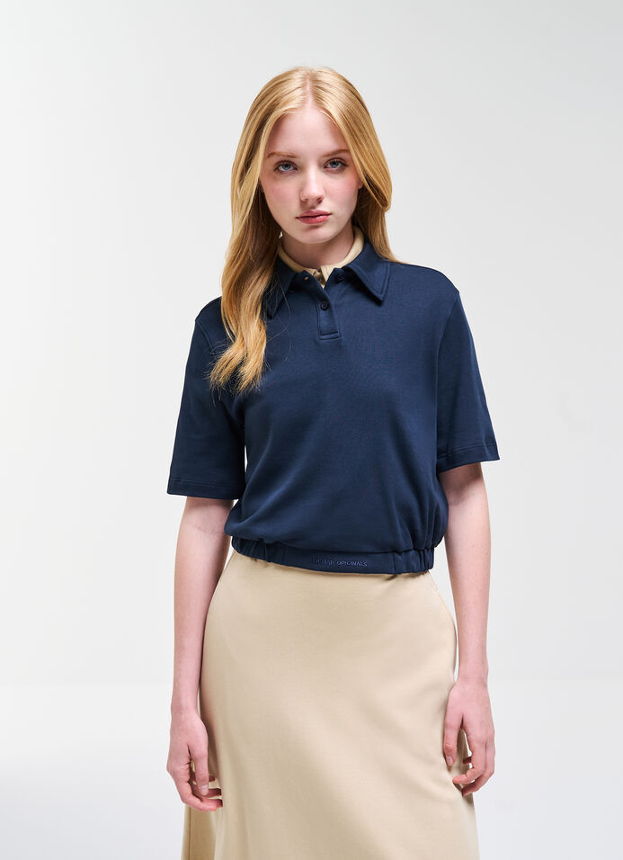 Gek&uuml;rztes Baumwoll-Poloshirt