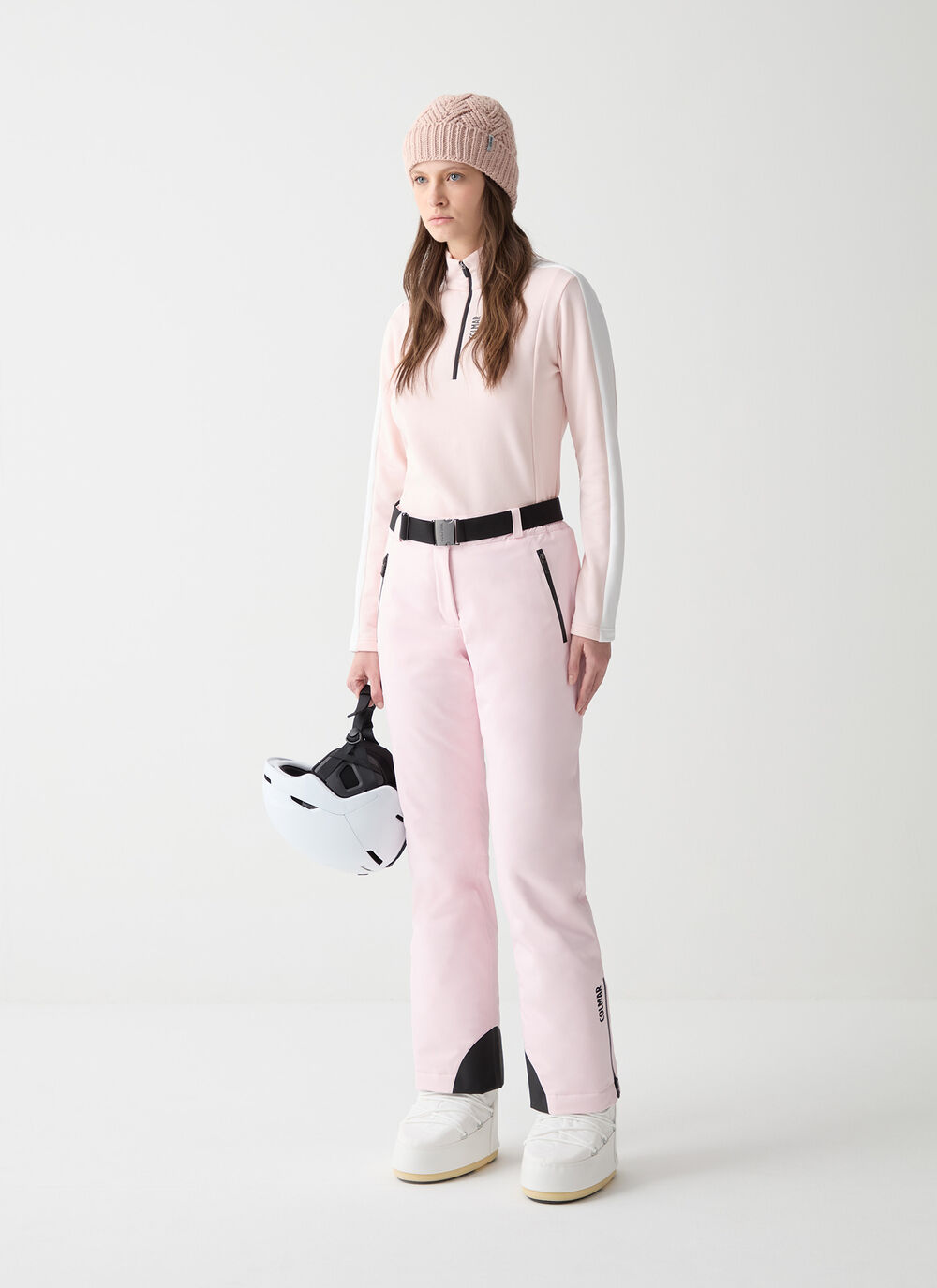 Padded ski pants with belt image number 0