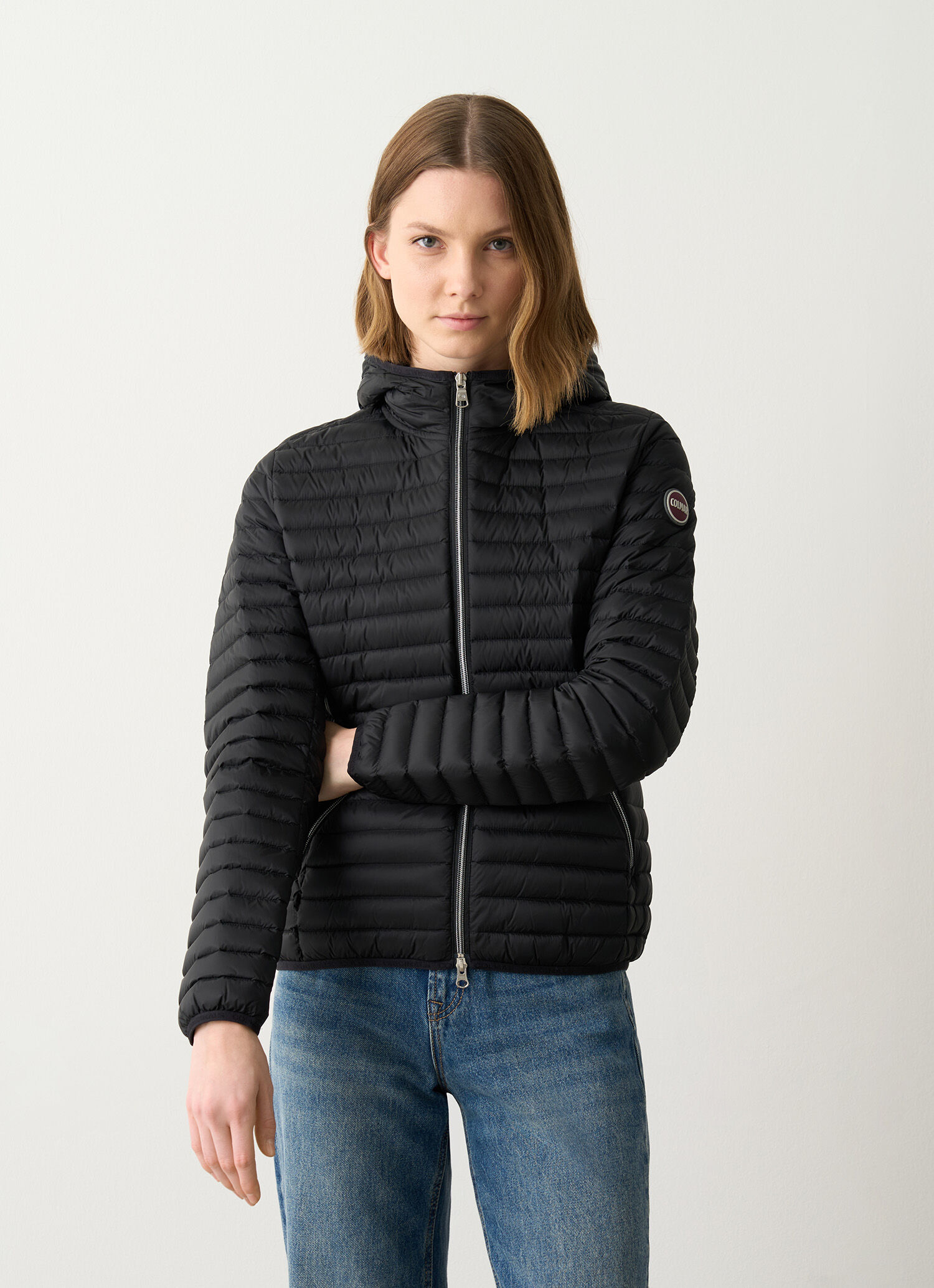 ジャケット COLMAR Woman Jacket Black 2224A9VX 99 Hooded down jacket - BLACK | Colmar