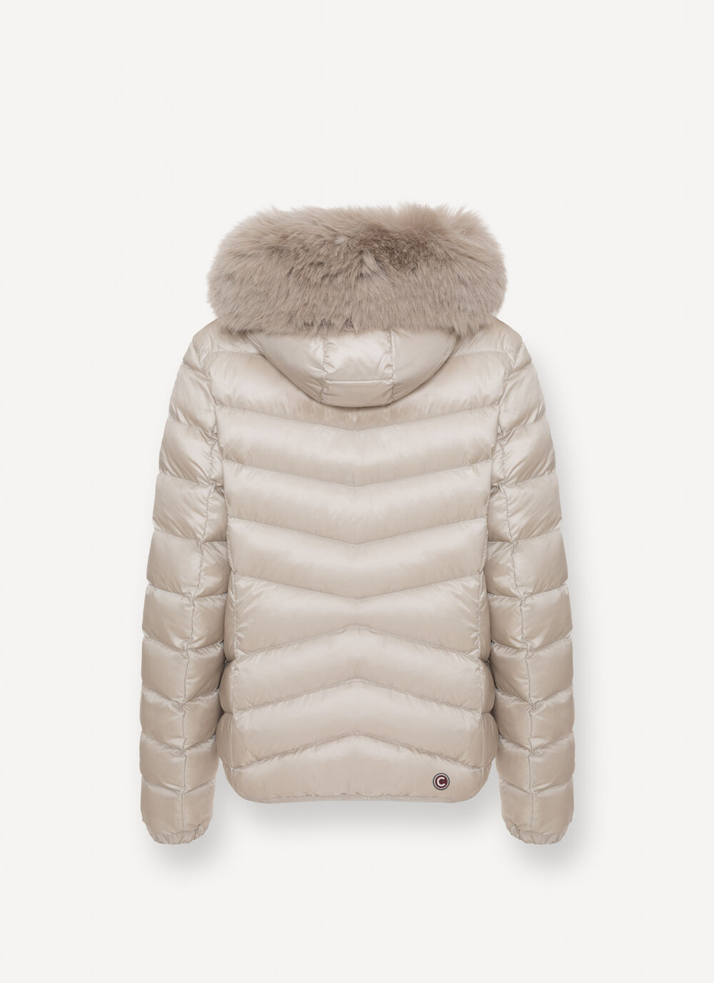 Quilted down jacket with faux fur image number 5