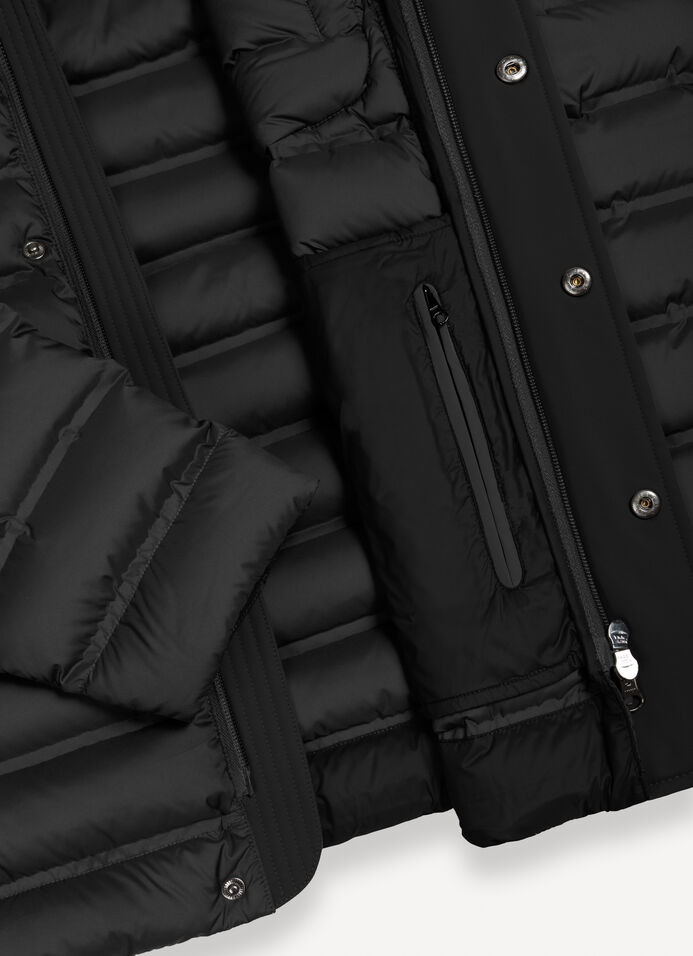 Seamless down jacket with removable hood image number 6
