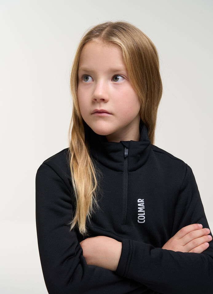 Girl's half-zip ski fleece image number 2