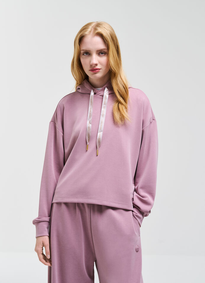 Cropped cotton modal T-shirt