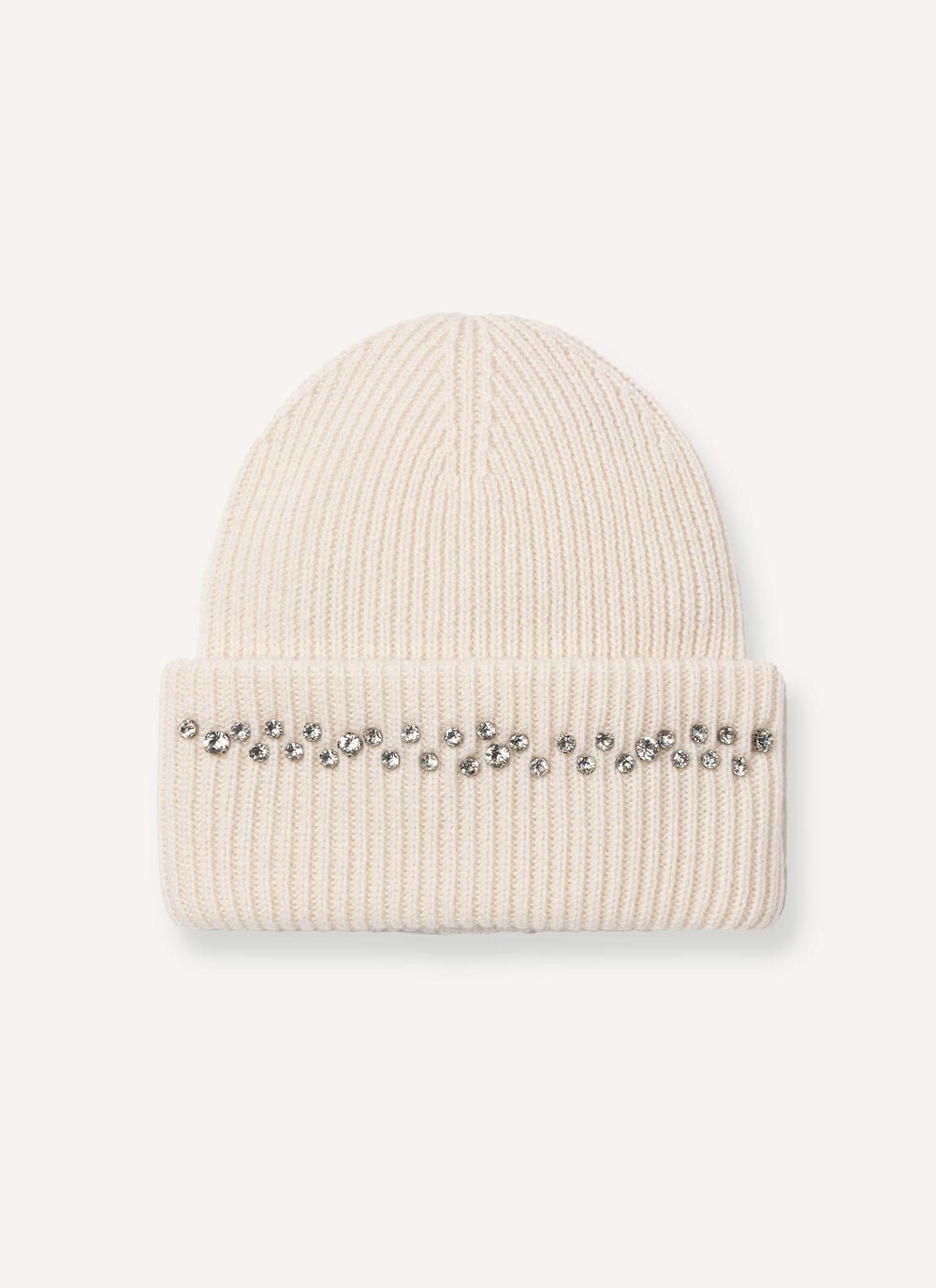 Women's virgin wool hat with rhinestones image number 1