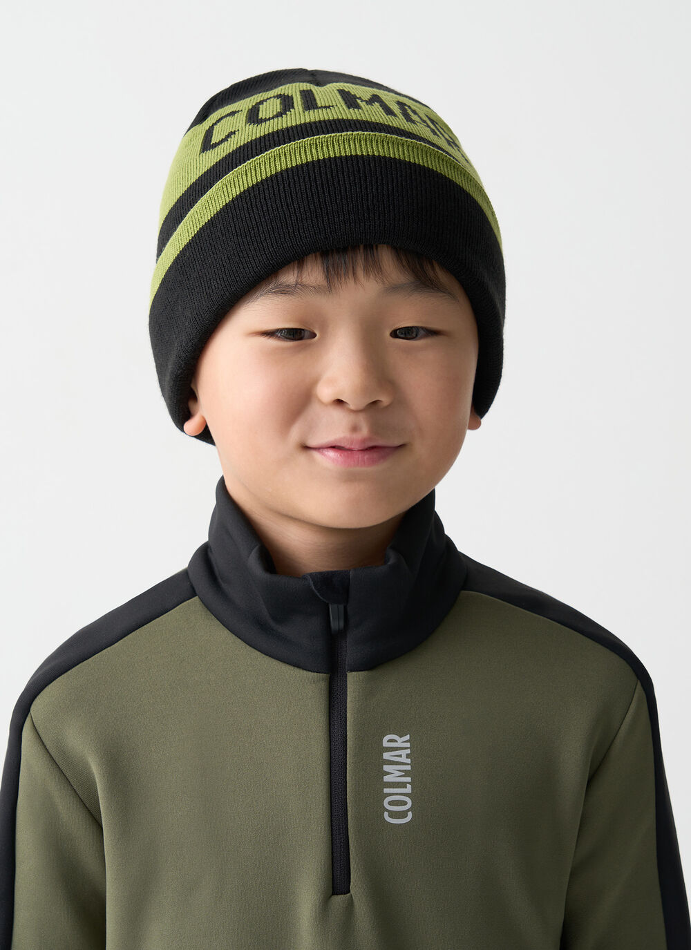 Pile da sci mezza zip bicolor bambino image number 2