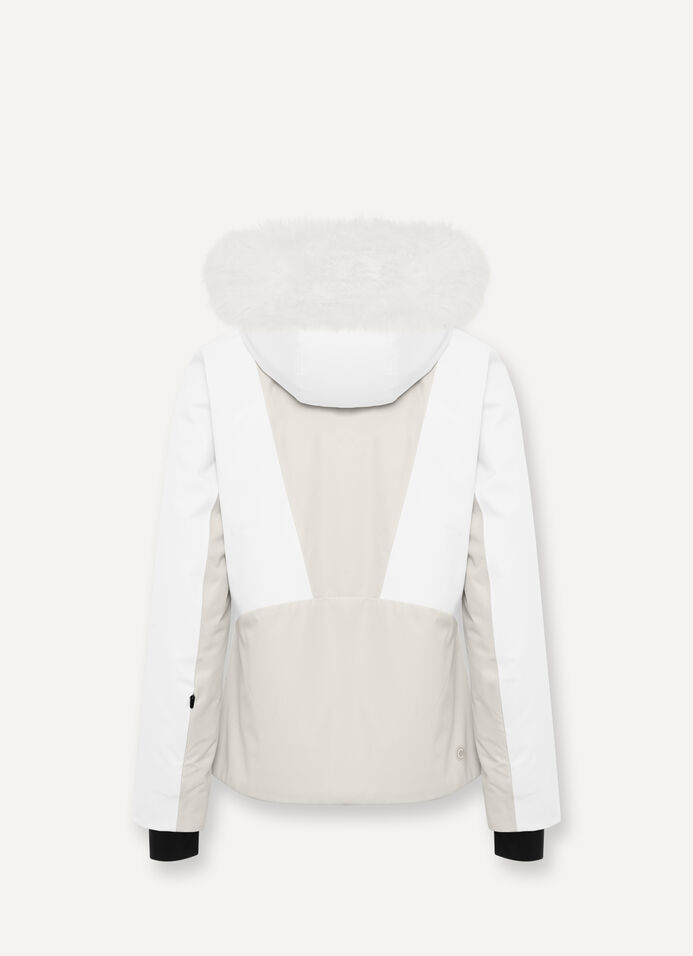 Two-tone ski jacket with fur image number 5
