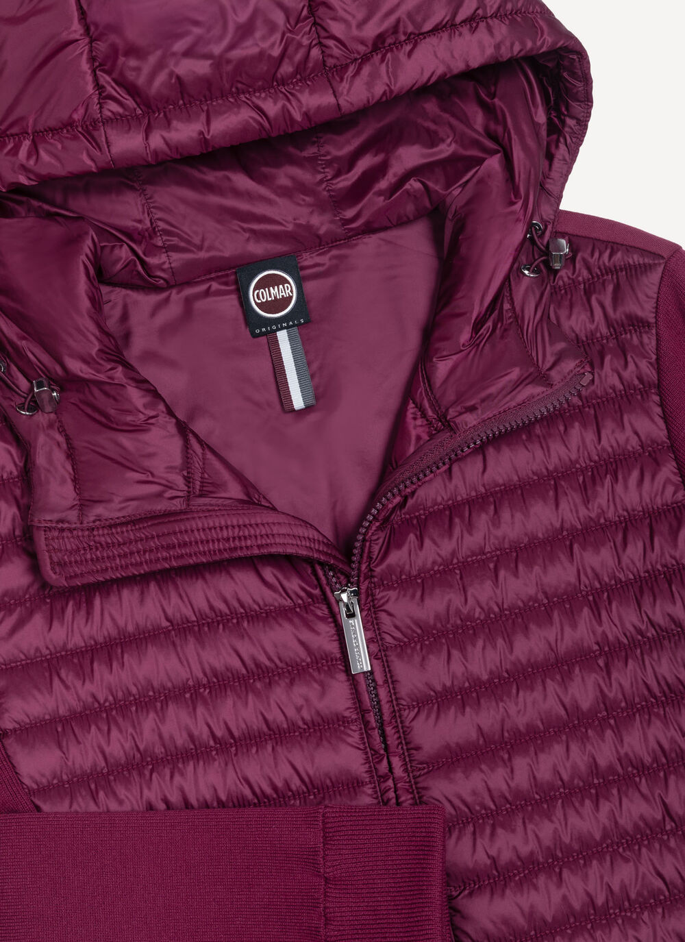 Hybrid padded jacket with hood image number 6