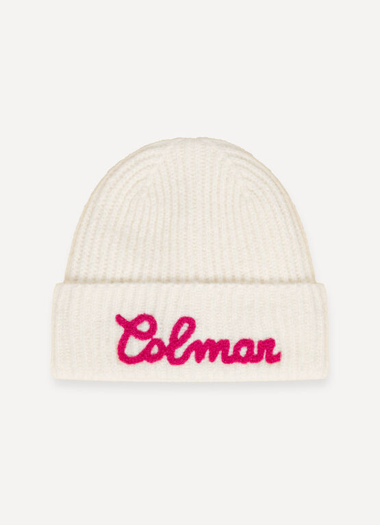 Women’s rib-knit hat with logo