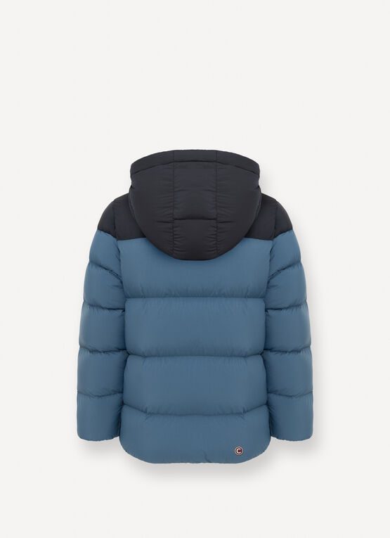 Puffy down jacket with hood