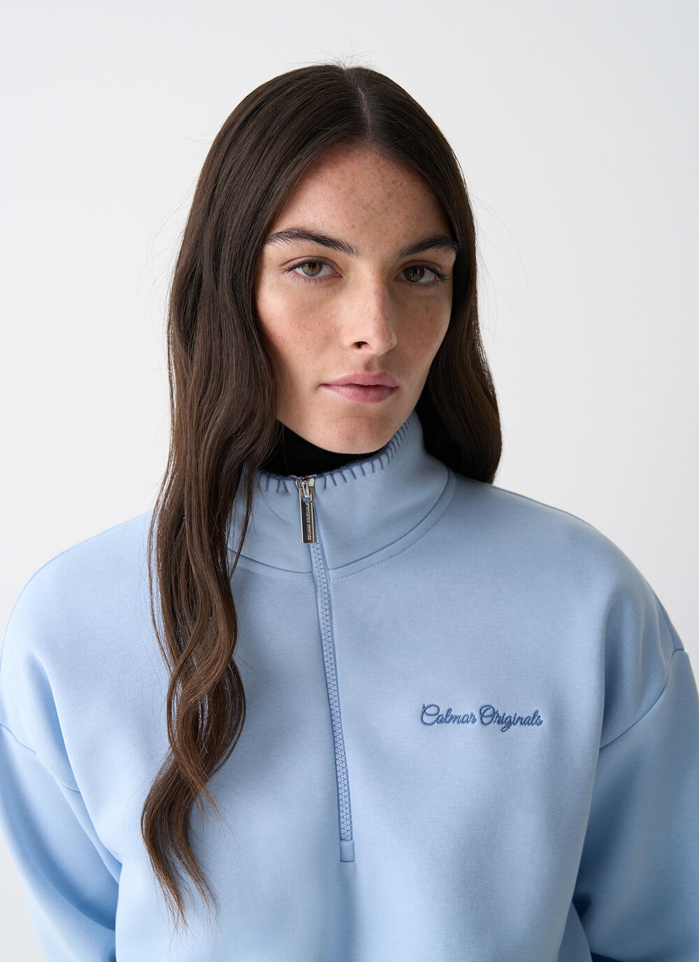 Half-zip sweatshirt with embroidery image number 2