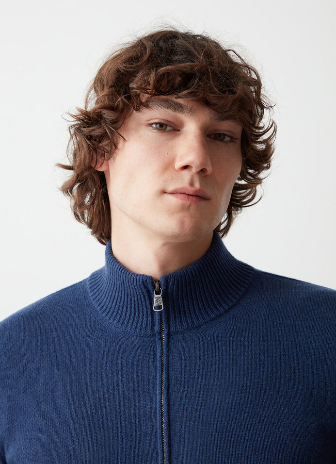Cashmere-blend full-zip pullover image number 2