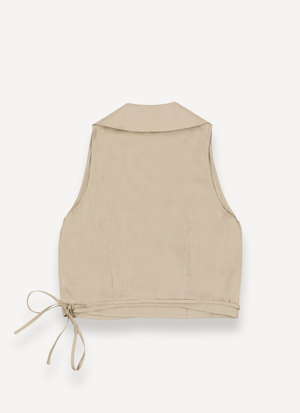 Crossed Linen Vest image number 6