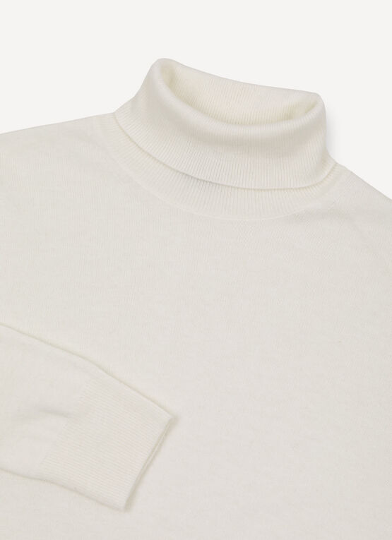 Fine knit polo-neck jumper 