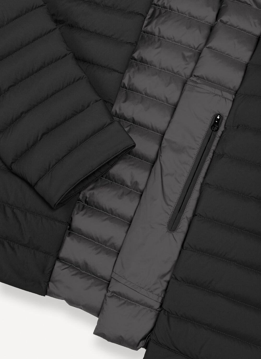 Lightweight down biker jacket image number 6