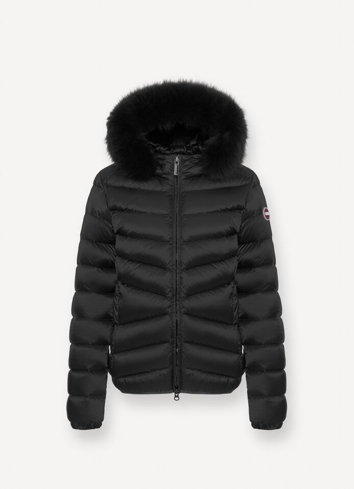 Gesteppte Daunenjacke mit Kunstpelz image number 4