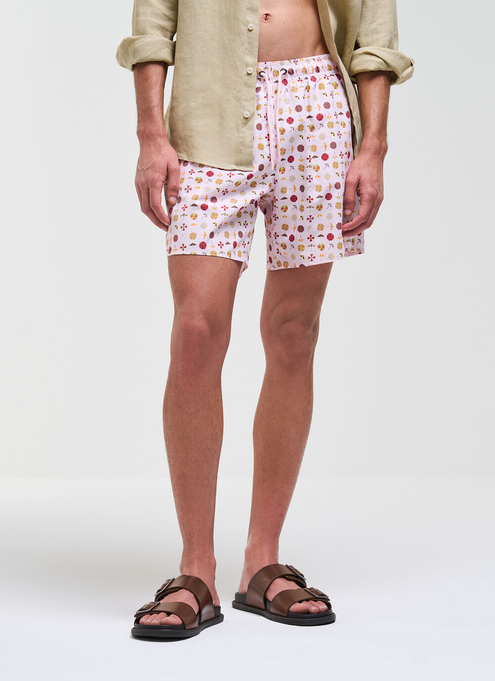 Patterned swimming trunks image number 1
