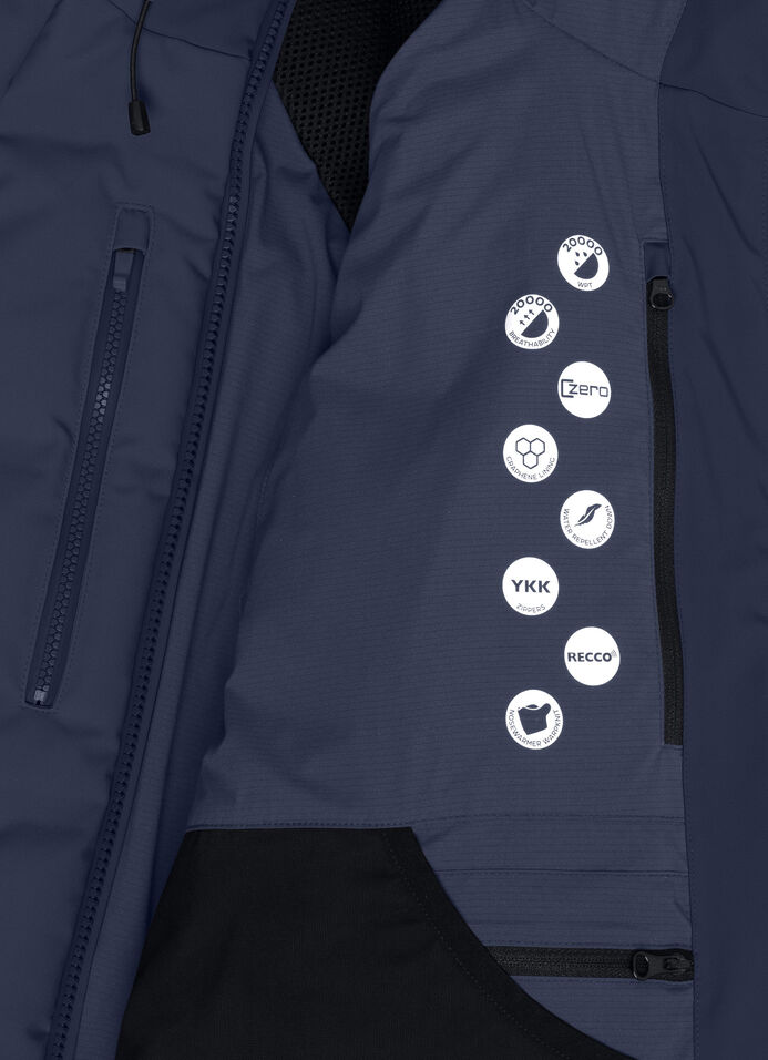 Frost padded ski jacket with seamless neck warmer image number 7