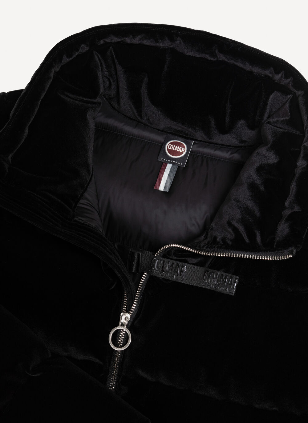 Stretch velvet down jacket image number 6