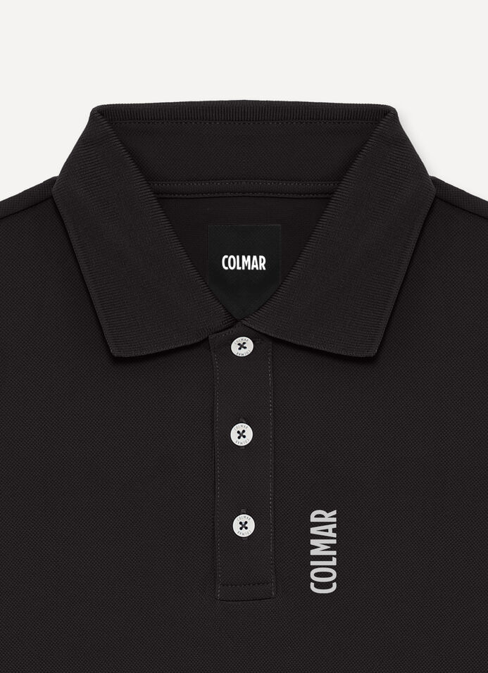 Technical piqué polo-shirt image number 6