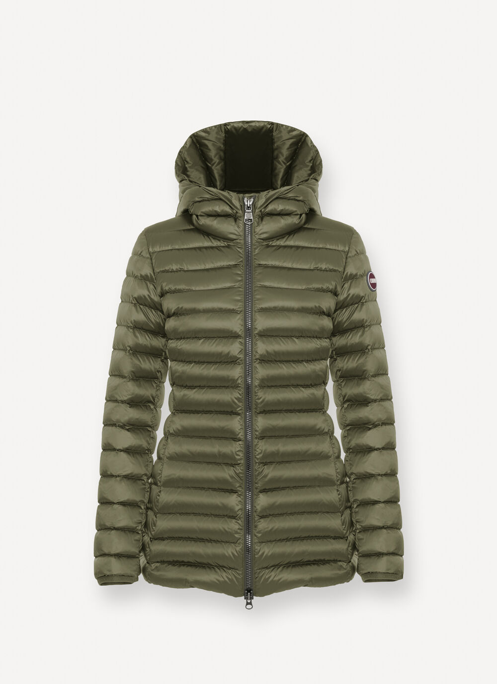 Fitted down jacket with hood image number 4