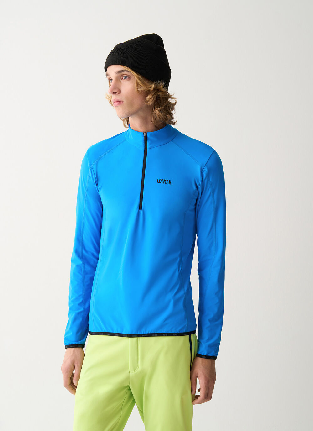 Thermal stretch ski jumper with half-zip image number 1