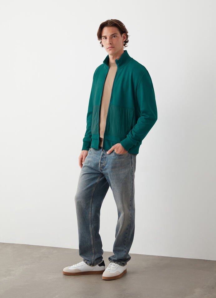 Sweatshirt with nylon details image number 0