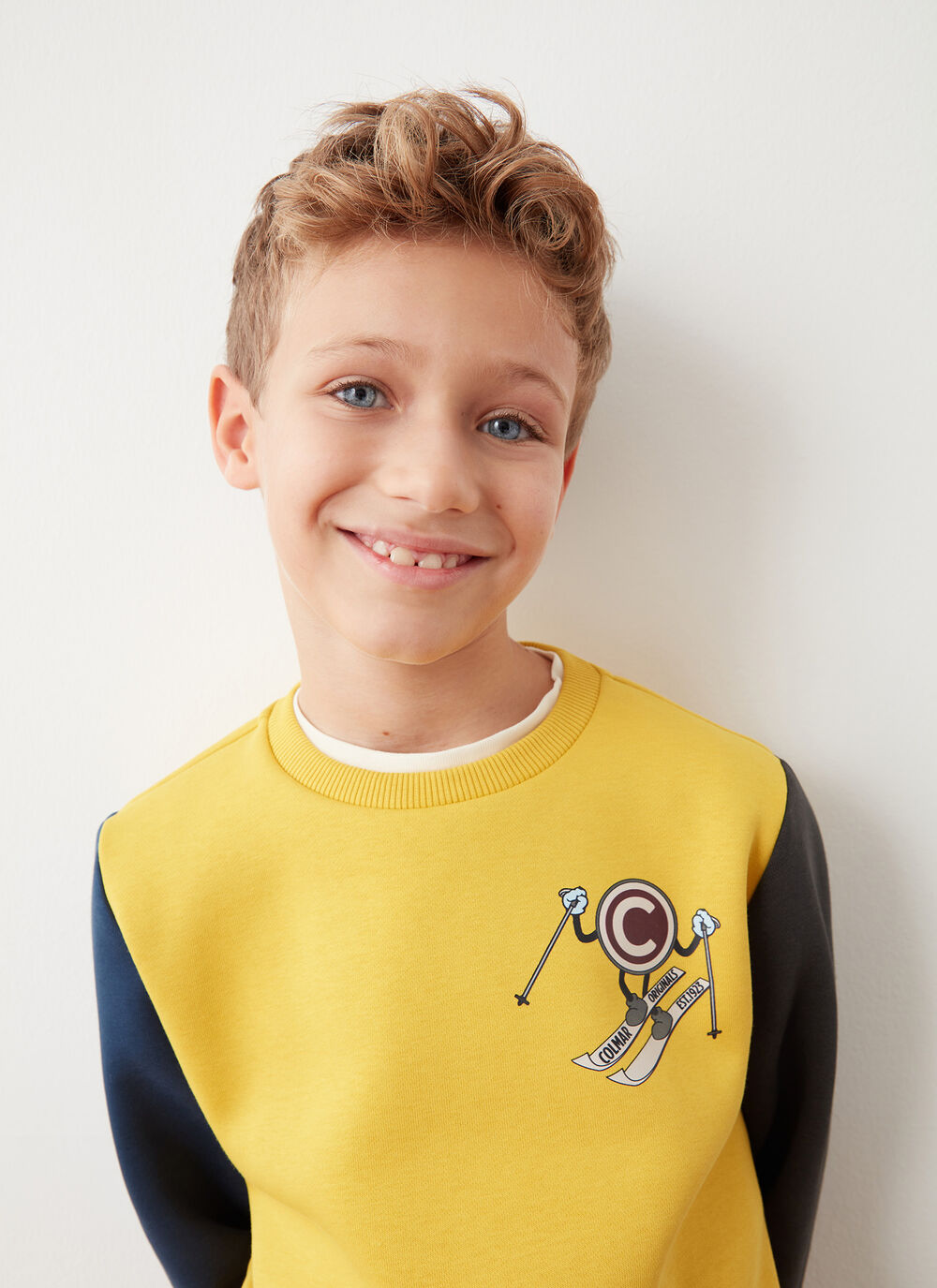 Colour-block sweatshirt with logo image number 1