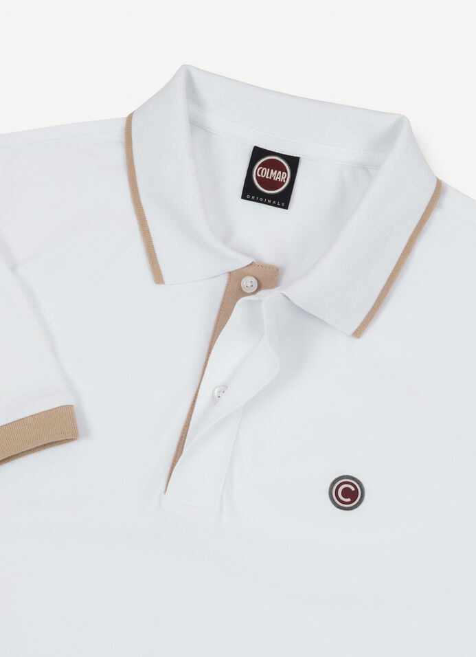 Poloshirt aus Piqué mit zweifarbigen Details image number 6