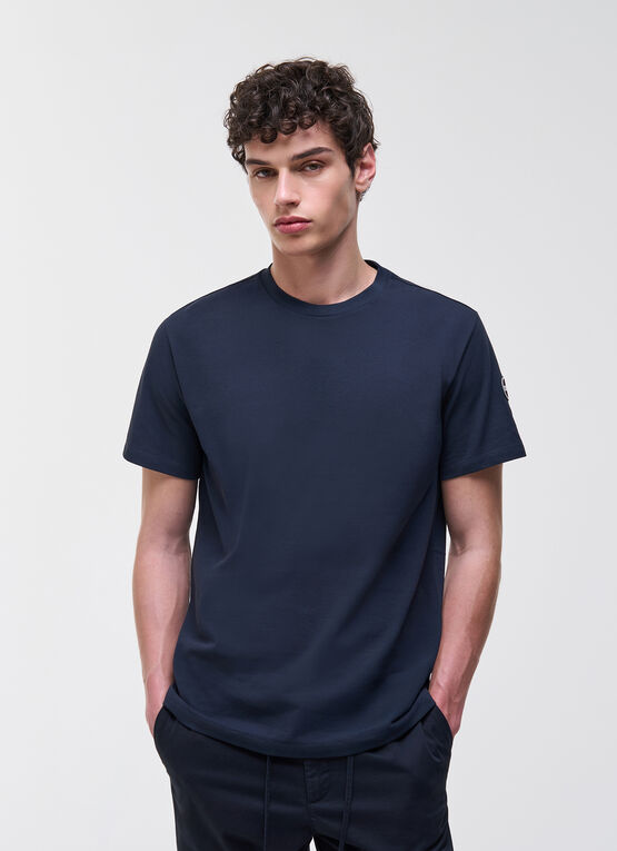 T-shirt logot&eacute; en coton piqu&eacute;