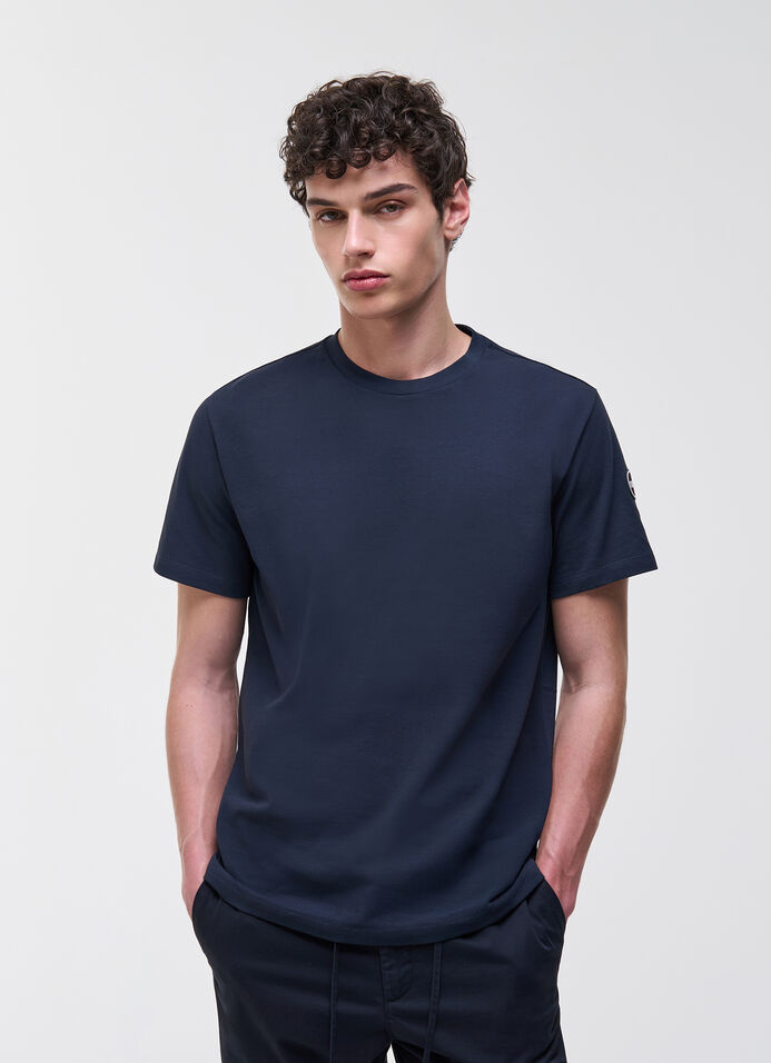 T-shirt logot&eacute; en coton piqu&eacute;