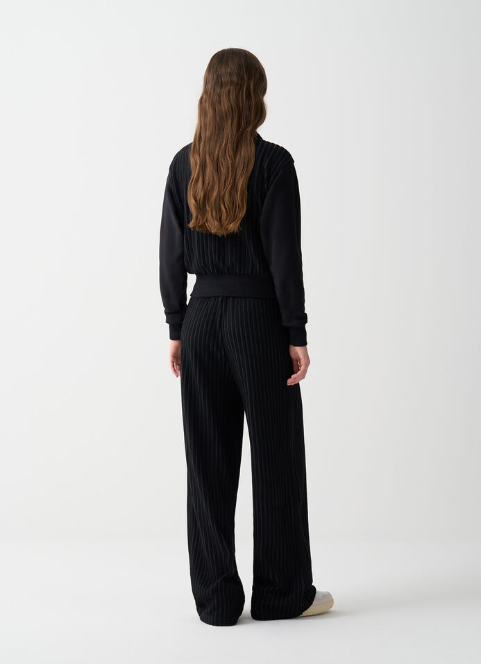 Cable-knit sweatshirt with zip image number 3