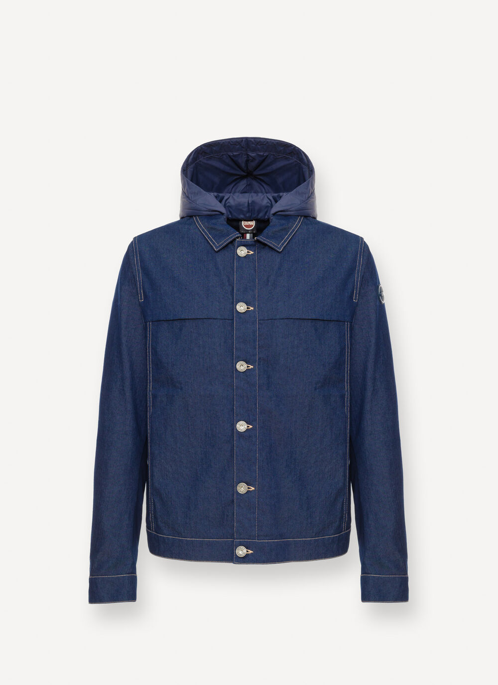 Denim jacket with detachable hood image number 5