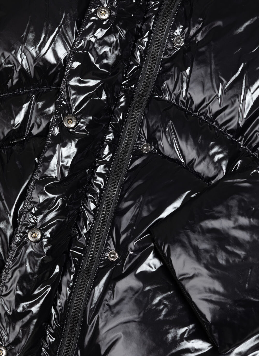 Glossy hooded down jacket image number 6