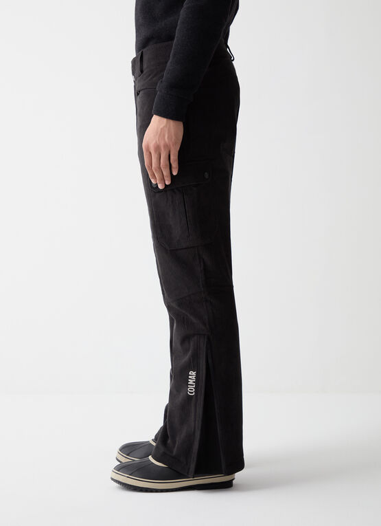 Padded corduroy ski pants